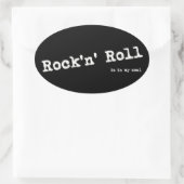 Rockstijl Ovale Sticker (Tas)