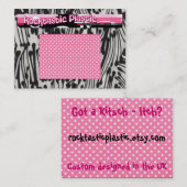 Rocktastic Plastic Visitekaartje (Voorkant / Achterkant)