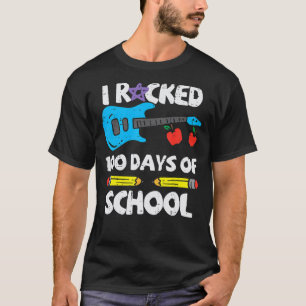 Rockte 100 dagen schoolgitaar 100ste dag slimmer t-shirt