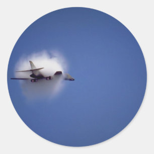 Rockwell B1-B, tegen geluidsbarrière, met damp Ronde Sticker