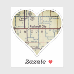 Rockwell City Iowa  kaart Sticker