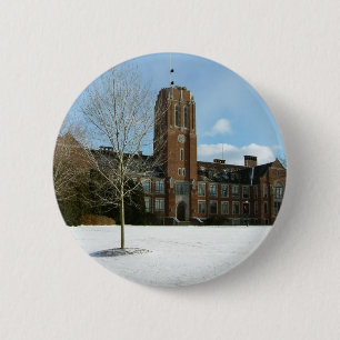 Rockwell in Winter op Grove City College Ronde Button 5,7 Cm