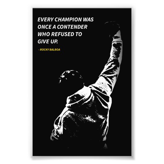 Rocky Balboa quotes Photo Enlargement (Devant)