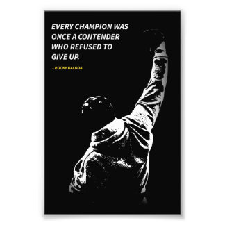 Rocky Balboa quotes Photo Enlargement Foto Afdruk