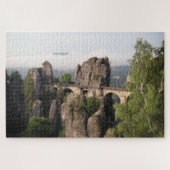 Rocky Bastei Bridge in Saxon Zwitserland, Duitslan Legpuzzel (Horizontaal)