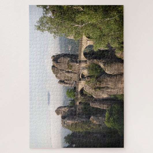 Rocky Bastei Bridge in Saxon Zwitserland, Duitslan Legpuzzel (Verticaal)