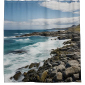 Rocky Beach Cove Ocean Waves thema Douchegordijn (Voorkant)