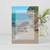 Rocky Beach Wedding Bedankkaart (Staand voorkant)