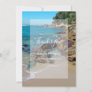 Rocky Beach Wedding Bedankkaart