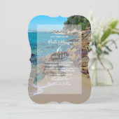 Rocky Beach Wedding Invitations Kaart (Staand voorkant)