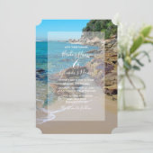 Rocky Beach Wedding Invitations Kaart (Staand voorkant)