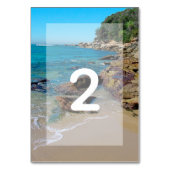 Rocky Beach Wedding Kaart (Achterkant)