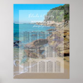 Rocky Beach Wedding Seating Chart Poster (Voorkant)