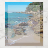 Rocky Beach Wedding Wijn Etiket (Enkel label)