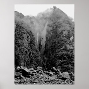 Rocky Cliffs bij Fox Glacier Poster