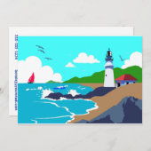 Rocky Coast Lighthouse Kaart (Voorkant / Achterkant)