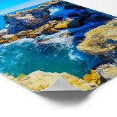 Rocky Coastline with Turquoise Sea – Mediterranean Poster (Hoek)