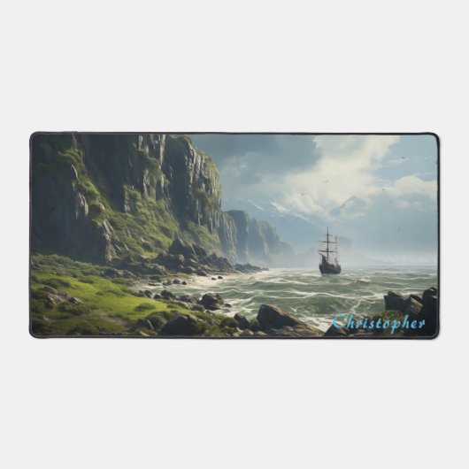 Rocky Cove personnalisée et Ship Desk Mat (Recto)