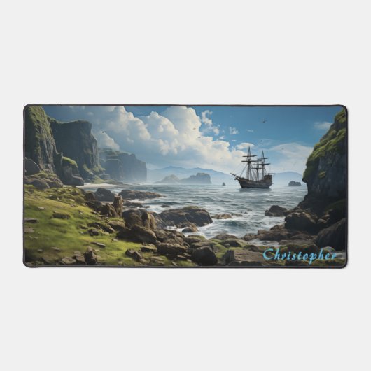 Rocky Cove personnalisée et Ship Desk Mat (Recto)