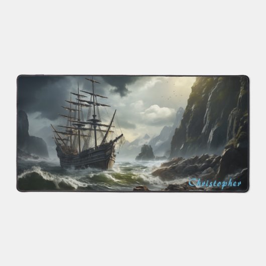 Rocky Cove personnalisée et Ship Desk Mat (Recto)