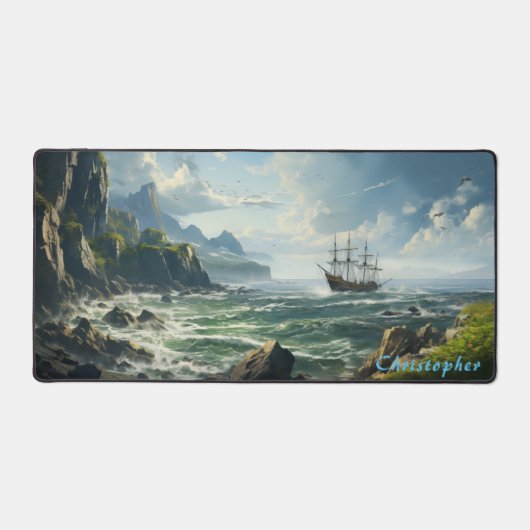 Rocky Cove personnalisée et Ship Desk Mat (Recto)