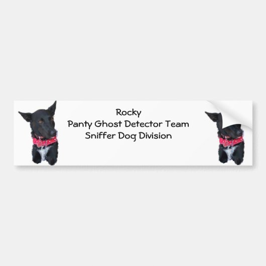 Rocky Dog - Panty Ghost Detector Team Bumpersticker (Voorkant)