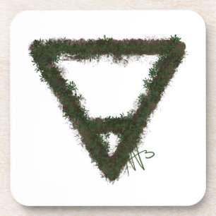 Rocky Earth Element Alchemy Symbool Bier Onderzetter