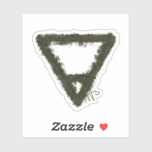 Rocky Earth Element Alchemy Symbool Custom Sticker