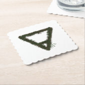Rocky Earth Element Alchemy Symbool Kartonnen Onderzetters (Gebogen)
