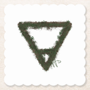 Rocky Earth Element Alchemy Symbool Kartonnen Onderzetters