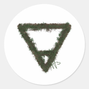 Rocky Earth Element Alchemy Symbool Ronde Sticker