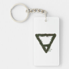 Rocky Earth Element Alchemy Symbool Sleutelhanger