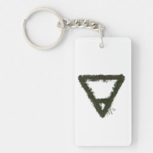 Rocky Earth Element Alchemy Symbool Sleutelhanger