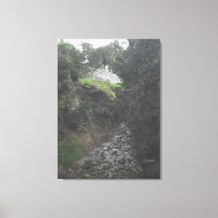Rocky Hill aan de Lower Arroyo Seco Natuur Trail Canvas Afdruk