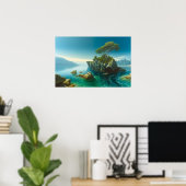 Rocky Island op het meer Poster (Thuiskantoor)