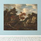 Rocky landscape Jacob Isaacksz van Ruisdael Canvas Afdruk (Insitu (Houten vloer))
