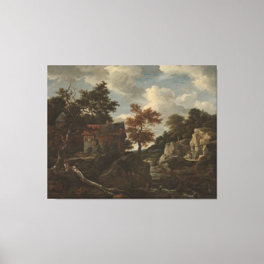 Rocky landscape Jacob Isaacksz van Ruisdael Canvas Afdruk (Voorkant)