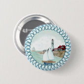 Rocky Lighthouse Ronde Button 5,7 Cm (Voorkant /achterkant)