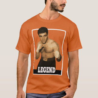 Rocky Marciano Low Poly Legende – Bokspictogram, V T-shirt