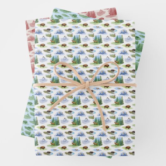 Rocky Mountain Animal Toile Inpakpapier Vel (In situ)