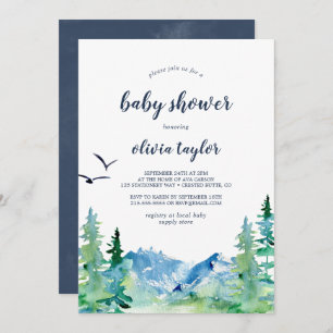 Rocky Mountain Baby shower Kaart