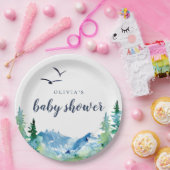 Rocky Mountain Baby shower Papieren Bordje (Feest)