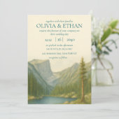 Rocky Mountain bruiloft uitnodiging (Staand voorkant)