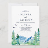 Rocky Mountain Casual Destination Wedding Kaart (Voorkant)
