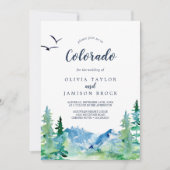 Rocky Mountain Colorado Destination Wedding Kaart (Voorkant)