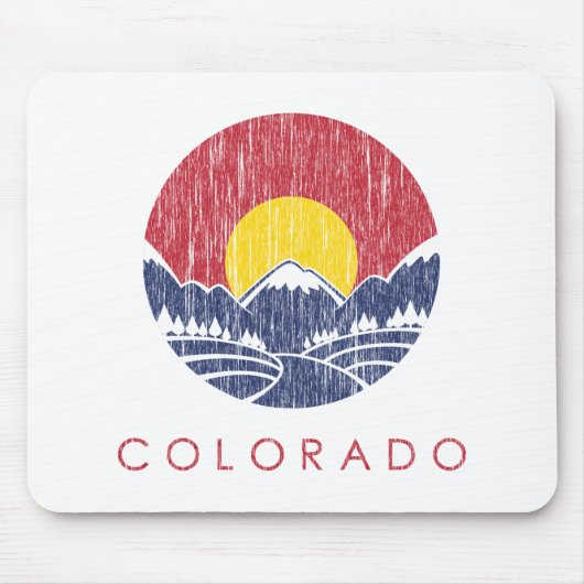  Rocky Mountain Colorado Sunset Logo Muismat (Voorkant)
