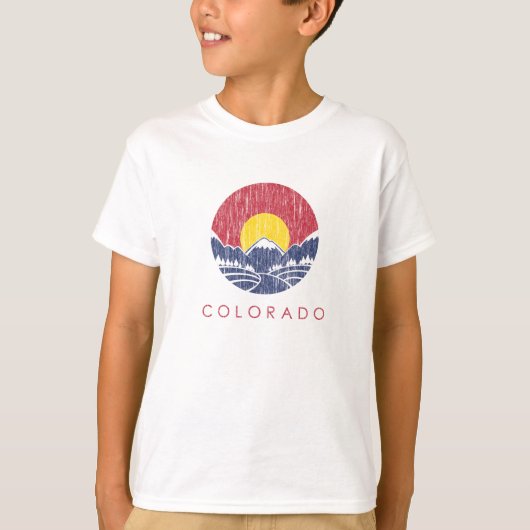  Rocky Mountain Colorado Sunset Logo T-shirt (Voorkant)