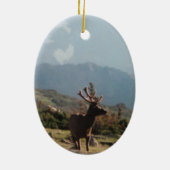 Rocky Mountain Elk Ceramic Ornament (Achterkant)