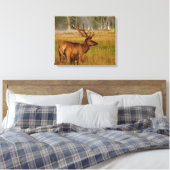 Rocky Mountain Elk | Nationaal Park Yellowstone Canvas Afdruk (Insitu (Slaapkamer))