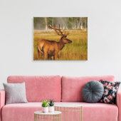 Rocky Mountain Elk | Nationaal Park Yellowstone Canvas Afdruk (Insitu (Woonkamer))